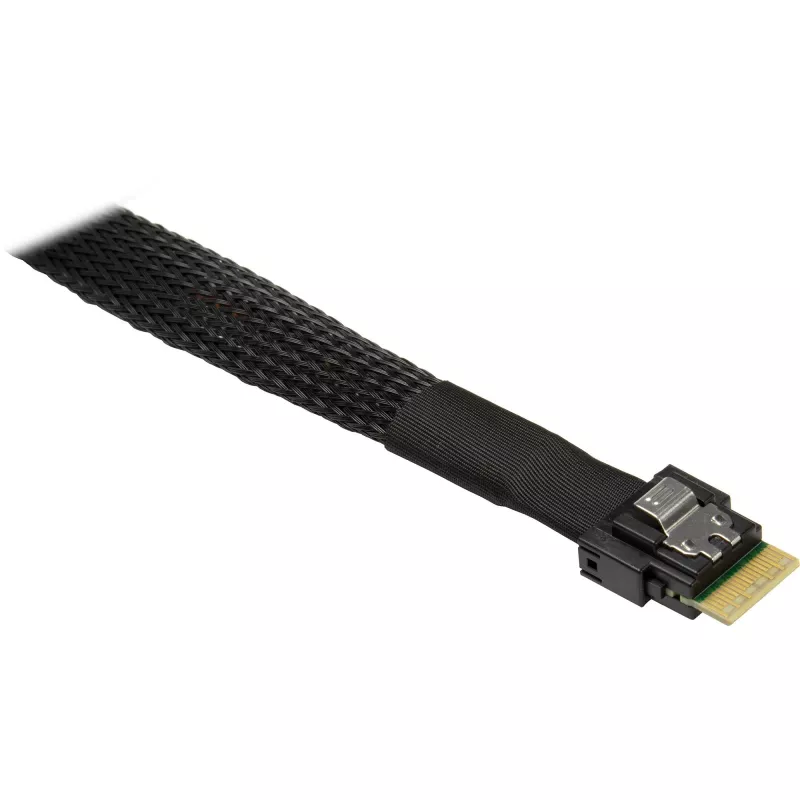 INTER-TECH Kabel SFF-8654-8i auf 2× SFF-8654-4i, 70 cm internes Split-Kabel