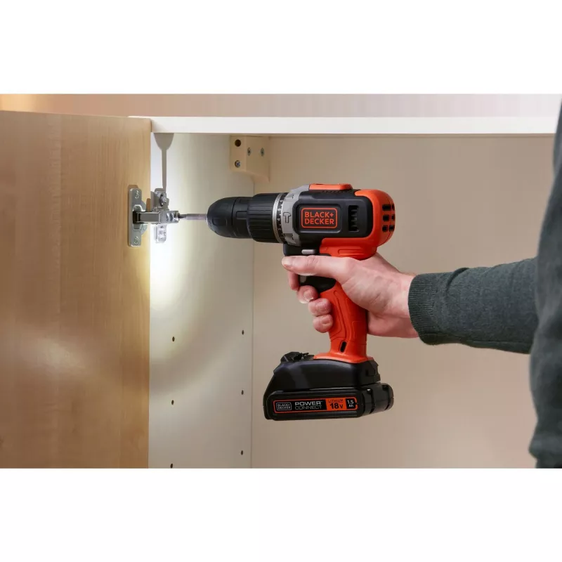 Akku-Schlagbohrschrauber BCKSB02, 18 Volt (orange/schwarz, Lithium-Ionen-Akku 1,5 Ah, Aufbewahrungsbox, 62-teiliges Zubehör-Set)