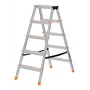 Klappleiter Krause 120410, Aluminium, 6 Stufen, Breite 480 mm, maximale Höhe 105 cm