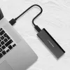 SSD-Gehäuse QOLTEC 50312 Schwarz für einzelnes M.2 SATA-Laufwerk, USB Type-C (USB 2.0 / 3.2 Gen 1)