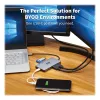 Eaton Tripp Lite USB-C Dock, Dual Display - 4K 60 Hz HDMI, USB 3.2 Gen 1, USB-A Hub, GbE, Speicherkarte, 100W PD-Ladefunktion, Grau - Dockingstation - USB-C - 2 x HDMI - 1GbE (U442-DOCK
