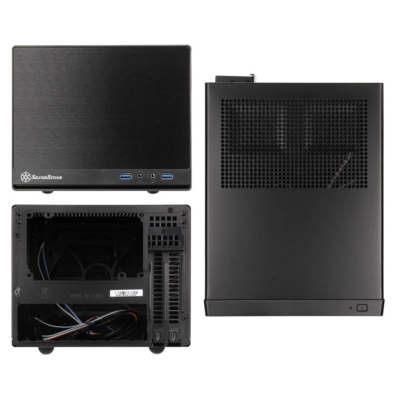 SilverStone SUGO 13 - Desktop - Mini-DTX - ohne Netzteil (AT / PS/2) - Schwarz - USB/Audio (SST-SG13B-Q)