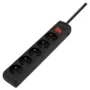 Steckdosenleiste SAVIO LZ-17 — 5-fach, 3 m Kabel, geerdete Steckdosen