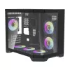 Darflash FT418 Computergehäuse + 6 aRGB-Lüfter (schwarz)