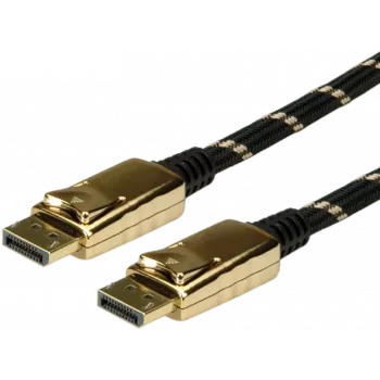 DisplayPort-Kabel ROLINE 11.04.5648 7,5 m Schwarz Gold