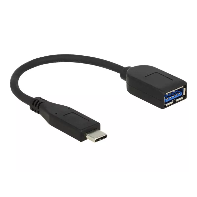 USB-Kabel DeLOCK USB 3.1 Gen 2 Type-C/Typ-A 0,1 m Schwarz