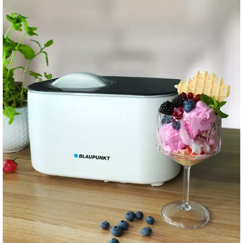Eismaschine BLAUPUNKT ICM401 — automatisch, 1,5 L, Edelstahlgehäuse, 100 W, 220–240 V