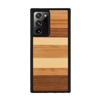 Schutzhülle Mann und Holz für Samsung Galaxy Note 20 Ultra — schwarzes Holz-Finish