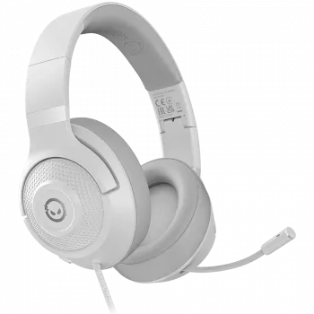 LORGAR Noah 101, Gaming-Headset mit Mikrofon, 3,5-mm-Klinkenanschluss, Kabellänge 2 m, faltbares Design, PU-Leder-Ohrpolster, Größe: 185*195*80 mm, 0,245 kg, weiß