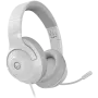 LORGAR Noah 101, Gaming-Headset mit Mikrofon, 3,5-mm-Klinkenanschluss, Kabellänge 2 m, faltbares Design, PU-Leder-Ohrpolster, Größe: 185*195*80 mm, 0,245 kg, weiß