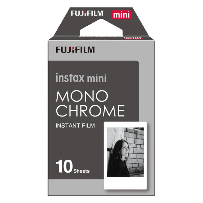 Fujifilm Instax Mini Monochrome - Schwarz-Weiß-Sofortbildfilm - instax mini - ISO 800 - 10 Aufnahmen