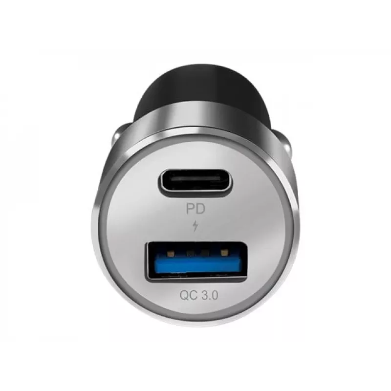 LogiLink Auto-Netzteil – 36 Watt – 3 A – PD 3.0, QC 3.0 – 2 Ausgangsports (USB, 24-poliger USB-C)