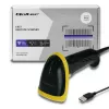 Hand-Barcodelesegerät QOLTEC 50867 — 1D/2D-Laserscanner, USB kabelgebunden, 600 mm Reichweite, gelb/schwarz