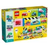 LEGO Classic Kreative Fahrzeuge Buntes Modellauto-Set mit Polizeiauto-Spielzeug & 11023 Klassische grüne Grundplatte Quadrat 32x32 Noppen Baugras