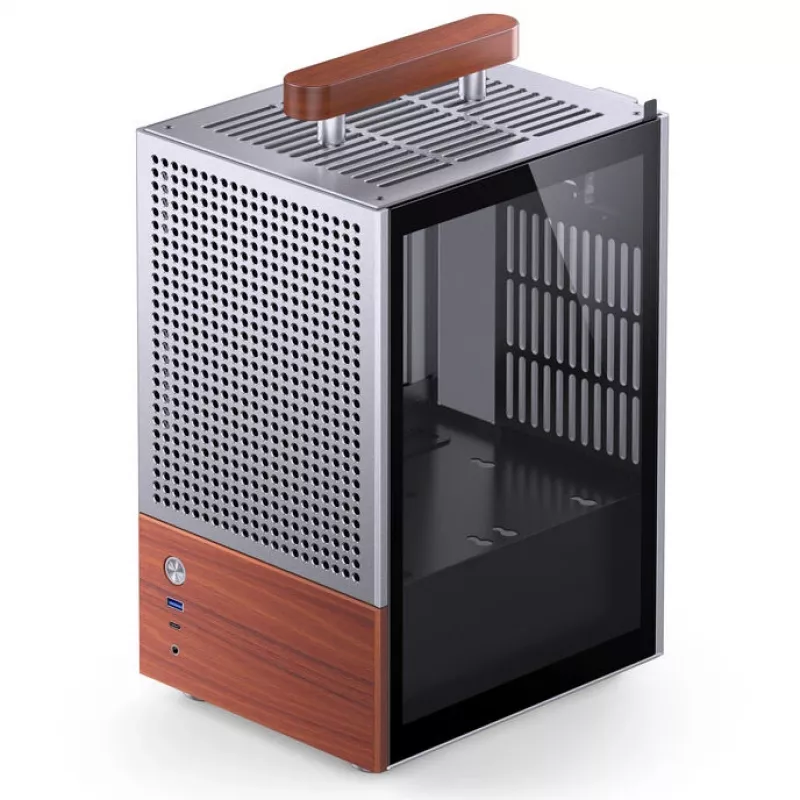 PC-Gehäuse Jonsbo T6, Mini-Tower, Mini-ITX, Silber