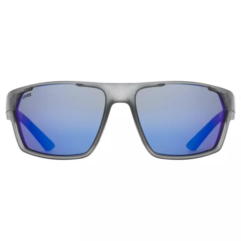 Polarisierte Sonnenbrille Uvex Sportstyle 233 P - smoke matt/spiegelblau