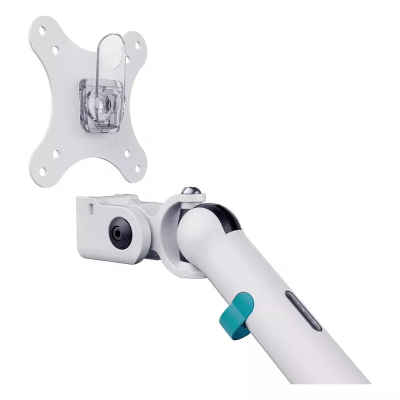 Monitorhalterung DIGITUS Single Design für Bildschirme bis 35 Zoll, Klemme, 10 kg, VESA 75x75–100x100, neigbar -45–90°