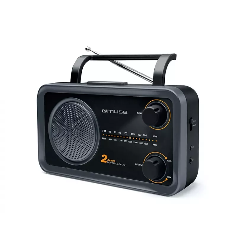 Muse | 2-Band-Tragbares Radio | M-06DS | AUX-Eingang | Grau