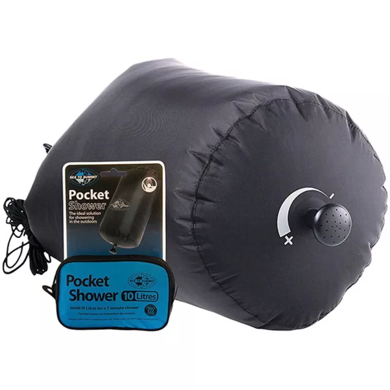 Tragbare Taschendusche SEA TO SUMMIT APSHOWER/UNI/UNI — 10 l, 6 m Schlauch, 70D-Nylon, 120 g