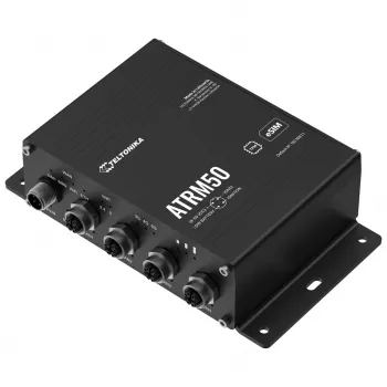 Teltonika ATRM50 5G Router für den Transport, ultrahohe Mobilfunkgeschwindigkeiten, M12-Anschlüsse, DUAL SIM & eSIM, EN 45545-2 und EN 50155, Netzteil nicht im Lieferumfang enthalten