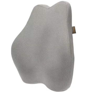 Lordosestützkissen MDH DRQE3S0BBXUXP — ergonomischer Memory-Schaum, 450×410×105 mm, Dichte 55 kg/m³, grau, Aufbewahrungsbeutel inklusive