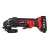 Winkelschleifer YATO YT-82826, 18V Li-Ion 2Ah, 125 mm Scheibe, 10.000 U/min, M14-Gewinde, werkzeuglos verstellbare Schutzhaube