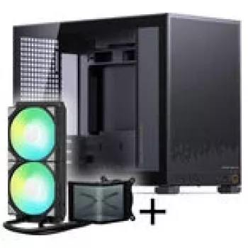 Jonsbo D32 STD PC-Gehäuse + TRYX PANORAMA SE Komplett-Wasserkühlung, ARGB - 240 mm, schwarz