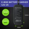 E-Bike-Ladegerät QOLTEC 50332 — 36V/42V Ausgang, 2A, 5,5×2,1 mm Stecker
