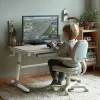 Ergo Office Kinder ergonomisch höhenverstellbarer Schreibtisch, grau, max. 100 kg, ER-417 2cz