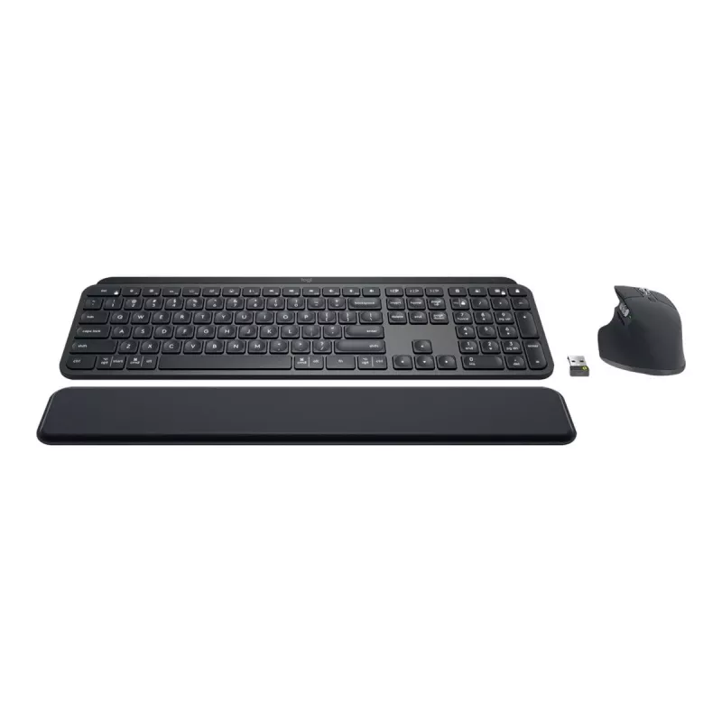 Logitech MX Keys Combo for Business - Tastatur-Maus-Set - hintergrundbeleuchtet - kabellos - Bluetooth LE - QWERTY - GB - Graphit