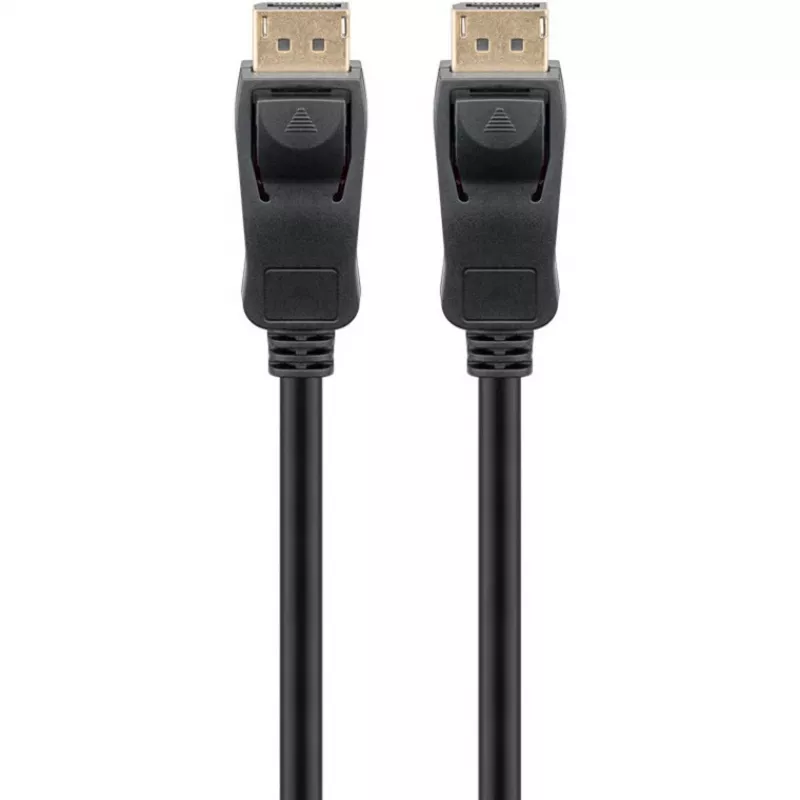 Essential Kabel DisplayPort Plug > DisplayPort Plug, 8K / 120Hz (Schwarz, 1 Meter, 40 Gbit/s, DisplayPort 2.0 / 2.1)