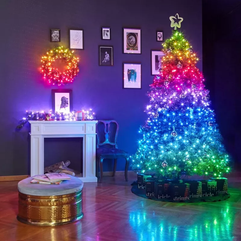 TWINKLY Strings 600 (TWS600STP-BEU) Intelligente Weihnachtsbaumlichter 600 LED RGB 48 m