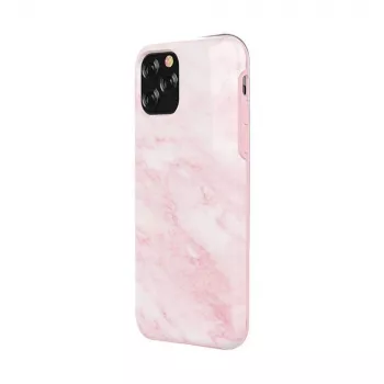 Handyhülle Devia Marble-Serie für iPhone 11 Pro Max, pink, schützende Hartschale