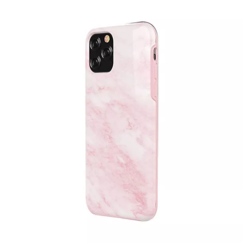 Handyhülle Devia Marble-Serie für iPhone 11 Pro Max, pink, schützende Hartschale