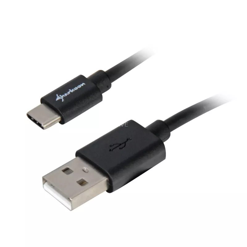 USB 2.0 A auf USB-C Kabeladapter Sharkoon 0,5 m, schwarz