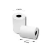 QOLTEC Papier-Etikettendrucker-Etiketten, 5,7 cm Breite, weiß, 55 g/m², 10er-Pack (Modell 51896)