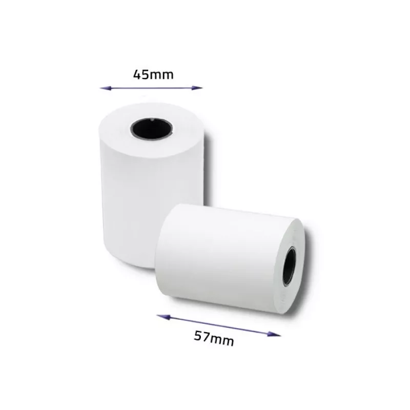 QOLTEC Papier-Etikettendrucker-Etiketten, 5,7 cm Breite, weiß, 55 g/m², 10er-Pack (Modell 51896)