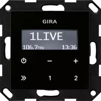 GIRA 228405 Funkuhr Digital Schwarz (228405)