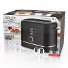 Adler AD 3224b Toaster mit Brötchenaufsatz 7 Bräunungsstufen schwarz