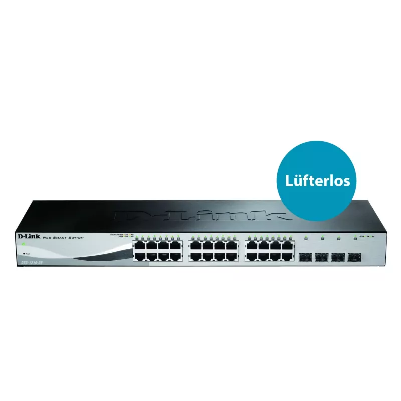 D-Link DGS-1210-28 Managed L2/L2+ 1U Schwarz