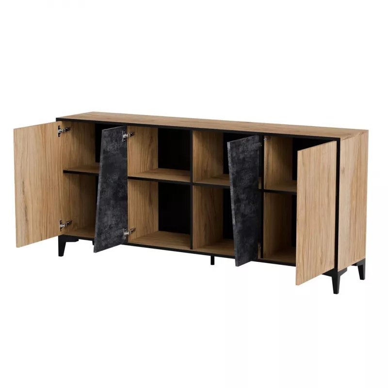 Cama 4D Kommode OVO 180x38xH83 Eiche/Beton
