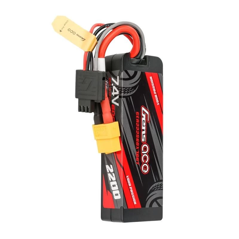 Lipo Gens ace G-Tech 2200mAh 7.4V 2S1P 60C GRP-76 Hardcase Akku mit XT60 Stecker