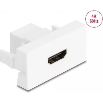 DeLOCK 90850 Steckdosen-Einsatz 2 x HDMI Weiß Stecker