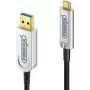 FiberX FX-I630-010 USB-Kabel 10 m USB 3.2 Gen 1 USB C USB A Schwarz Silber