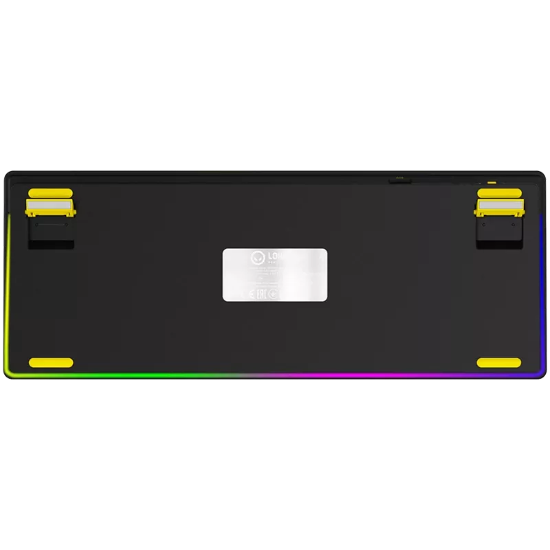 LORGAR KBP70TKLW, Kabellose TKL Mechanische Gaming-Tastatur Pro, Schwarz/Gelb, EN-Layout