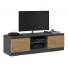 TV-Ständer Top e Shop RTV 120 ANTR/ARTIS — 1200×400×360 mm, anthrazitfarbene Oberseite und Rahmen, Spanplatte, 2 Regalböden