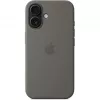 Hülle Apple iPhone 16 Silikon Case mit MagSafe Steingrau