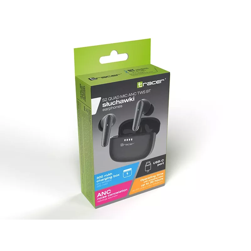 Tracer 47733 S2 Quad Mic ANC TWS BT Kopfhörer