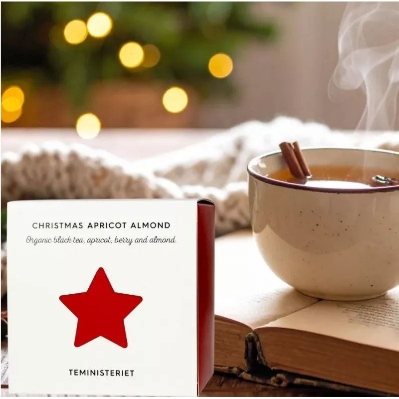 Christmas Fireside loser schwarzer Tee 100g - Teministeriet