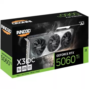 Grafikkarte Inno3D GeForce RTX 5060 Ti — 16 GB GDDR7, PCIe 5.0, 128-Bit, 3x DP 2.1b + HDMI 2.1b